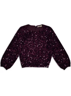 Ammehoela | Esme.01 | Glitter Top Burgundy