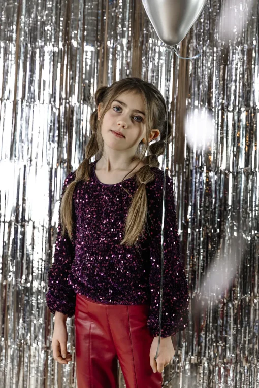 Ammehoela | Esme.01 | Glitter Top Burgundy