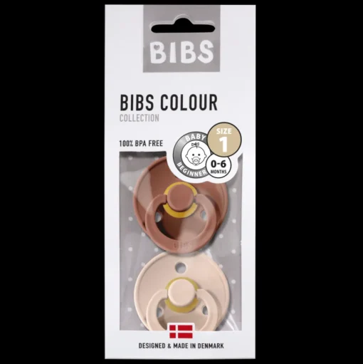 Bibs | Fopspeen Natuurrubber Blister | T1 / 0-6 Maand 2 Pack