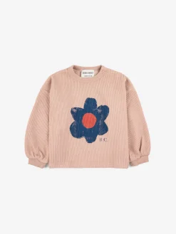 Bobo Choses | Baby Big Flower Puff Sleeves Sweatshirt | Pink