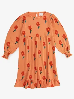 Bobo Choses | Flowers All Over Dress | Jurk Salmon Pink