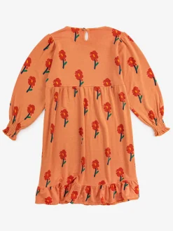 Bobo Choses | Flowers All Over Dress | Jurk Salmon Pink