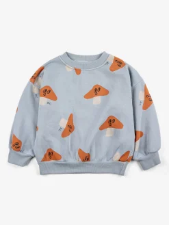 Bobo Choses | Mr. Mushroom All Over Sweatshirt | Light Blue