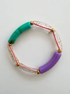 Bymelo | Glitter Armband Tube | Groen / Paars