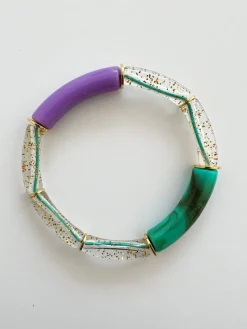 Bymelo | Glitter Armband Tube | Groen / Paars