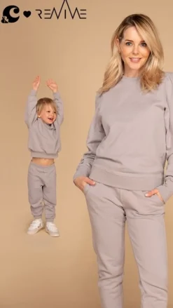 &C X Revive | Kids Joggingset Girl | Grijs | Let'S Go