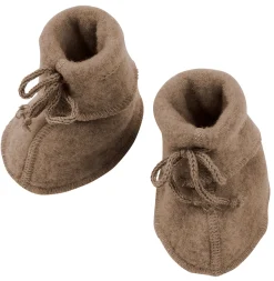 Engel Natur | Baby Booties | Slofjes Wol | Walnoot