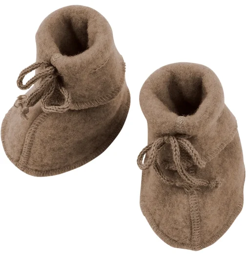 Engel Natur | Baby Booties | Slofjes Wol | Walnoot