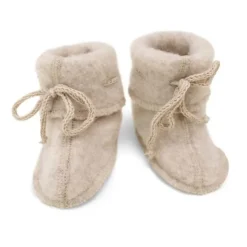 Engel Natur | Baby Booties | Slofjes Wol | Sand Melange