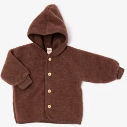 Engel Natur | Hooded Jacket | Baby Jasje Wol | Cinnamon
