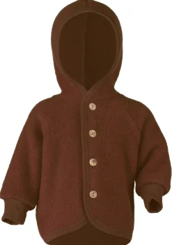 Engel Natur | Hooded Jacket | Baby Jasje Wol | Cinnamon