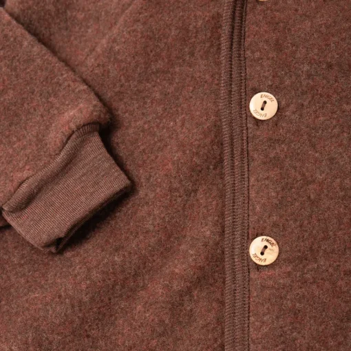 Engel Natur | Hooded Jacket | Baby Jasje Wol | Cinnamon