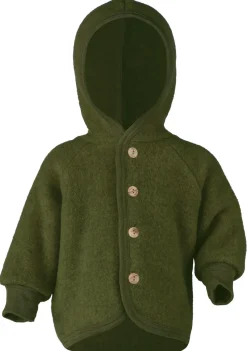 Engel Natur | Hooded Jacket | Baby Jasje Wol | Schilf (Riet)