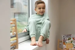 Feetje | Wafel Pyjama | Groen Melange