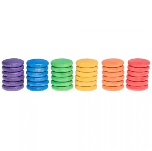 Grapat | Coins | Set Van 36 Houten Munten