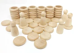 Grapat | Houten Nins, Ringen En Schijfjes Set