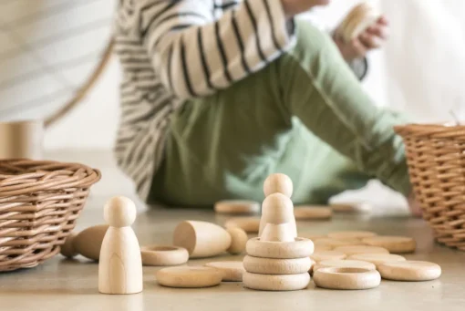 Grapat | Houten Nins, Ringen En Schijfjes Set