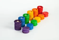 Grapat | Houten Nins, Ringen En Schijfjes Set