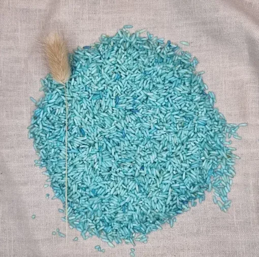 Grennn | 250 Gram Speelrijst Uni | Licht Blauw