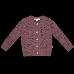 House Of Jamie | Ajour Girls Cardigan | Mauve Knit
