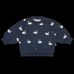 House Of Jamie | Baby Chunky Split Sweater | Blue Swans