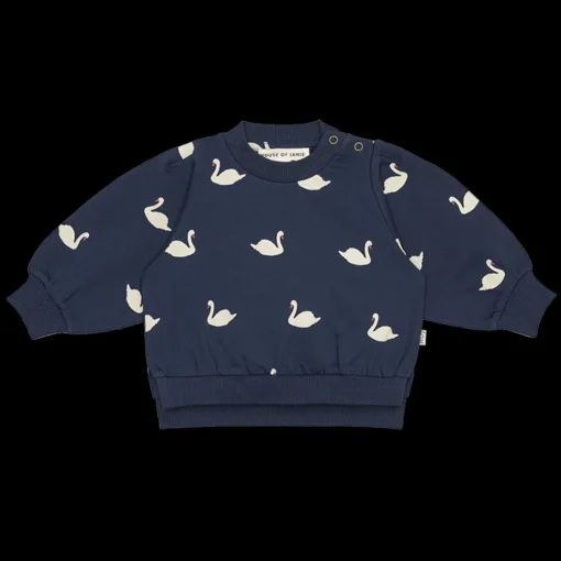 House Of Jamie | Baby Chunky Split Sweater | Blue Swans