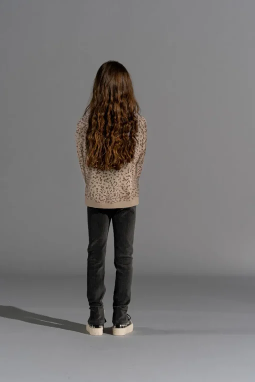 House Of Jamie | Chunky Split Sweater | Beige Leo