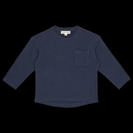 House Of Jamie | Oversized Longsleeve | Blue Soft Waffle