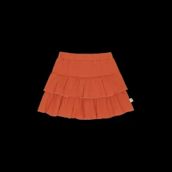 House Of Jamie | Ruffled Skirt | Red Coral