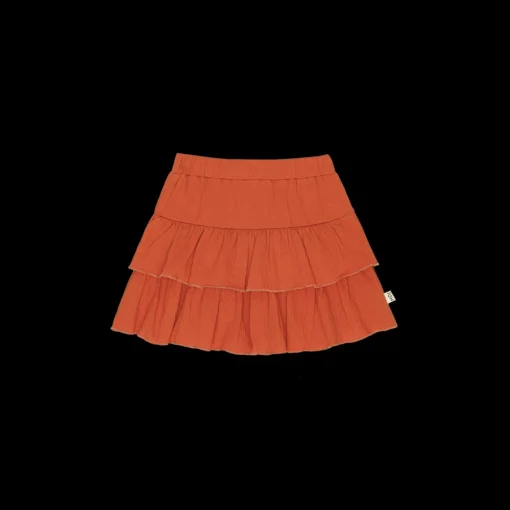 House Of Jamie | Ruffled Skirt | Red Coral
