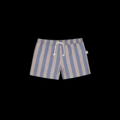 House Of Jamie | Swim Shorts | Blue + Sesame Stripes