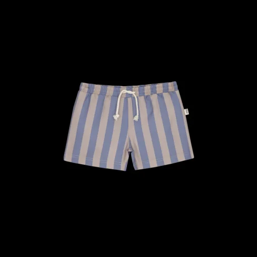 House Of Jamie | Swim Shorts | Blue + Sesame Stripes