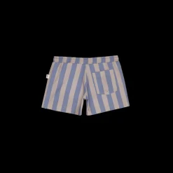 House Of Jamie | Swim Shorts | Blue + Sesame Stripes