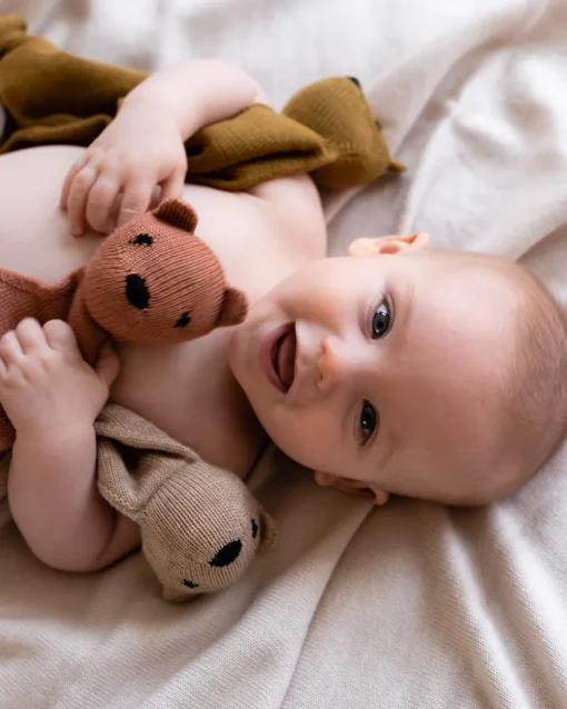 Hvid | Teddy Tokki | Wollen Knuffeldoekje Blush