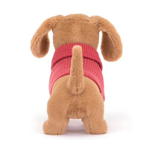 Jellycat | Sweater Sausage Dog Pink | Teckel Knuffel