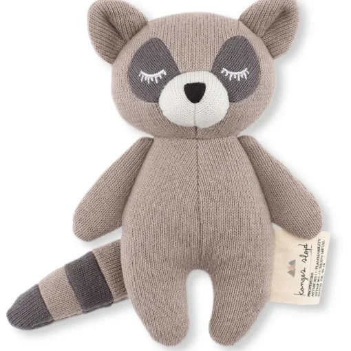 Konges Slojd | Mini Racoon | Knuffel Rammelaar Brown