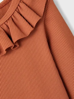 Lil Atelier | Dagmo Uv Swimsuit Ls | Mocha Bisque