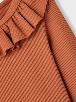 Lil Atelier | Dagmo Uv Swimsuit Ls | Mocha Bisque
