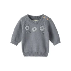 Lil Atelier | Edel Knitted Sweater Flowers | Quiet Shade