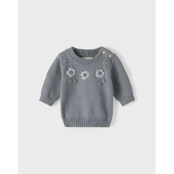 Lil Atelier | Edel Knitted Sweater Flowers | Quiet Shade