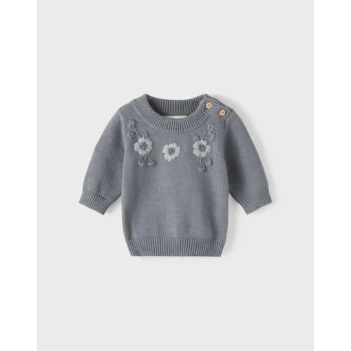 Lil Atelier | Edel Knitted Sweater Flowers | Quiet Shade