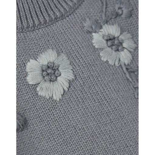 Lil Atelier | Edel Knitted Sweater Flowers | Quiet Shade