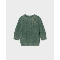 Lil Atelier | Emlen Baby Knit Ls | Laurel Wreath