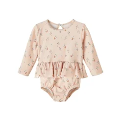 Lil Atelier | Fiona Longsleeve Swimsuit | Rose Dust