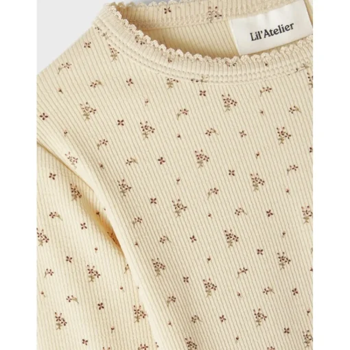 Lil Atelier | Gago Slim Top Ls | Wood Ash