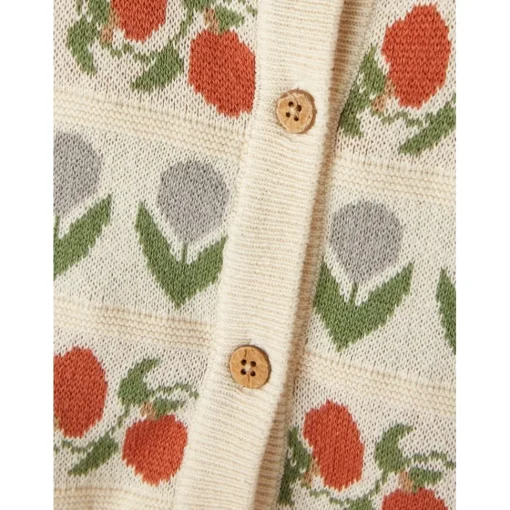 Lil Atelier | Lamai Baby Knit Cardigan | Flowers