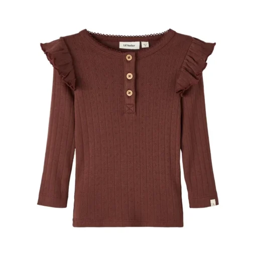 Lil Atelier | Rachel Slim Top Ls | Rum Raisin