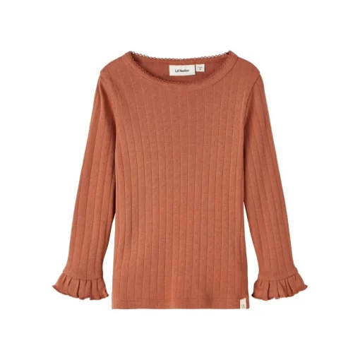 Lil Atelier | Rachel Slim Top | Longsleeve Baked Clay