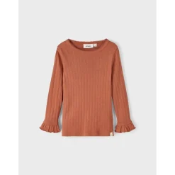 Lil Atelier | Rachel Slim Top | Longsleeve Baked Clay
