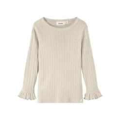 Lil Atelier | Rachel Slim Top | Longsleeve Whitecap Gray